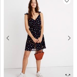 NWT Madewell Ruffle-Strap Wrap Dress kimono floral